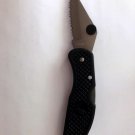 Black Folding Pocket Knife Stainless Steel blade