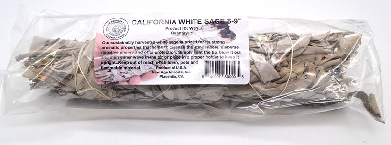 California White Sage smudge stick 8-9"