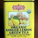 Brew La La Tea Organic Ginger Lemon Green Tea 50 Bags FREE SHIPPING