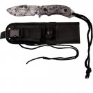 MTech USA Gray Camo Skull Fixed Blade Knife with Nylon Sheath