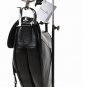 100% Authenitc Christian Dior SVG44001S Logo Grained Calf Leather Saddle Handbag Silver Black