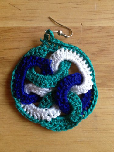 Tri- Color Circle Earrings