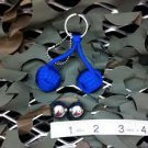 Double Blue Balls 550 Paracord Monkey Fist- 3/4" Steel Ball Bearings USA made F