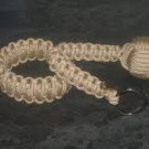 Desert Tan Paracord bracelet and matching Monkey Fist- 3/4" steel ball,F