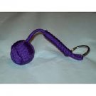 Purple 6" 550 Paracord Monkey Fist- 3/4" Steel Ball Bearing USA made F