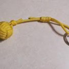 Yellow 6" 550 Paracord Monkey Fist- 3/4" Steel Ball Bearing USA made F