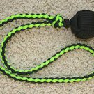 Black and yellow 12" 550 Paracord Monkey Fist- 1" Steel Ball Bearing USA made F