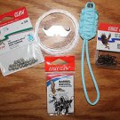 Glow in the Dark Paracord Mummy Fishing Buddy Survival Lanyard Skin Gut Blade