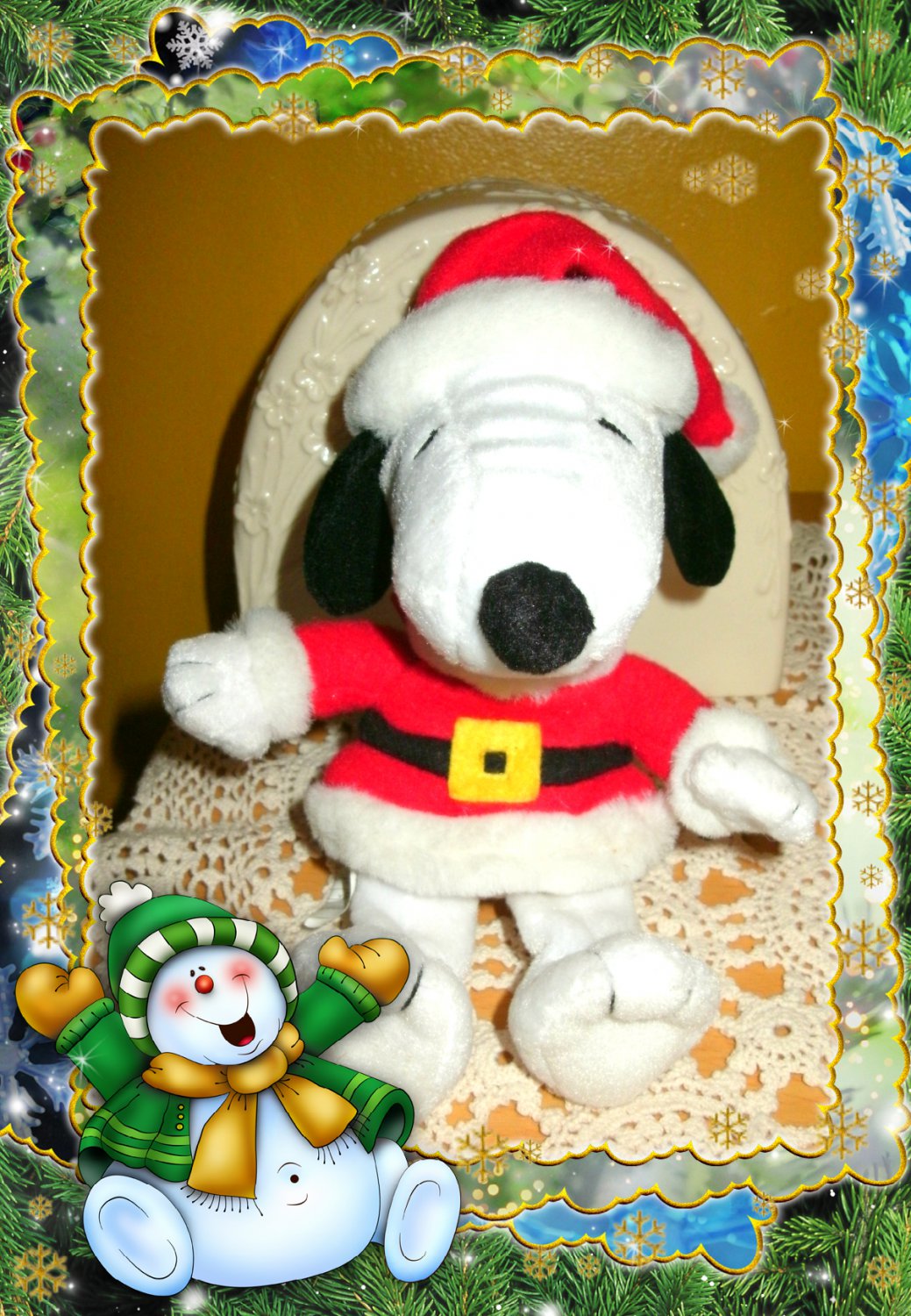 hallmark santa snoopy interactive stuffed animal