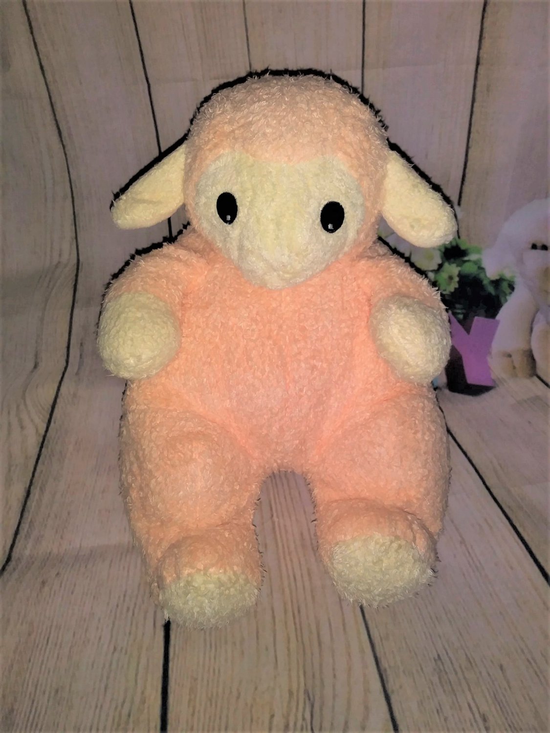 TY Baby Pillow Pals Collection Lamybaby Sheep Rattle Plush