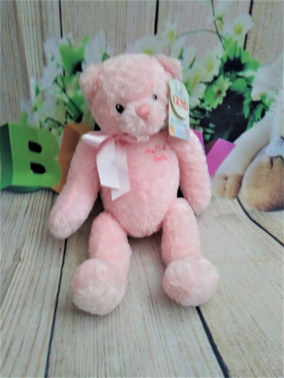 Baby Gund Pink Bear Soft Toy My first Teddy #58122