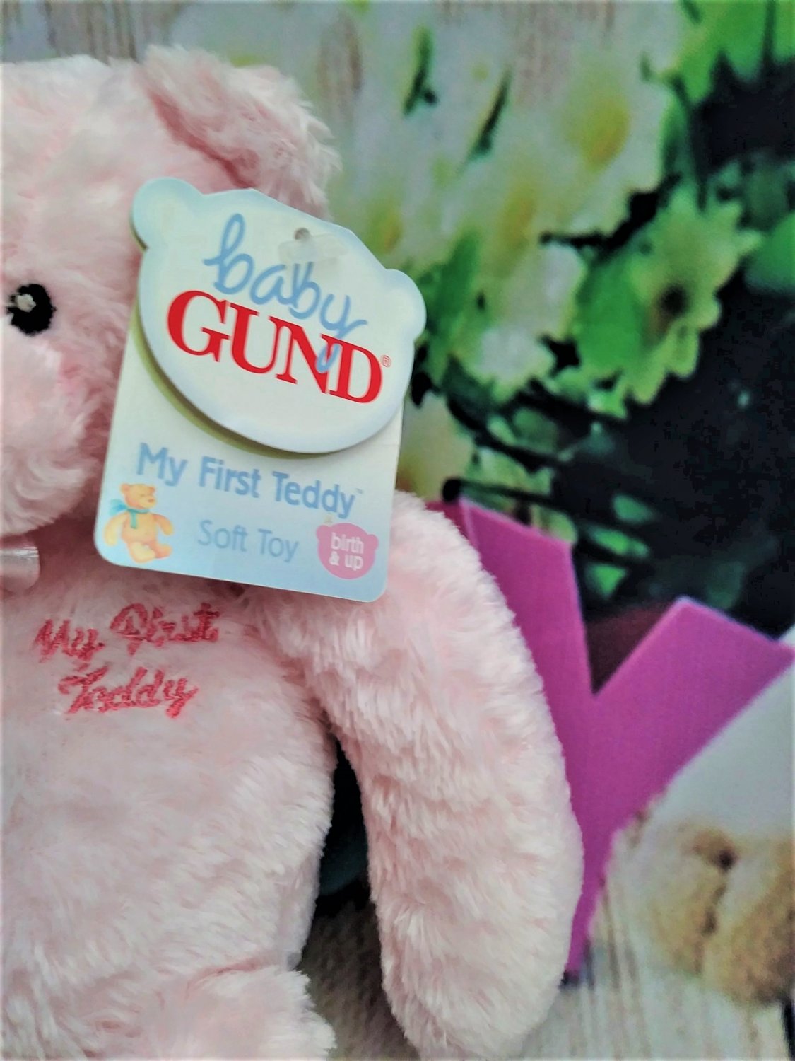 gund my first teddy bear pink