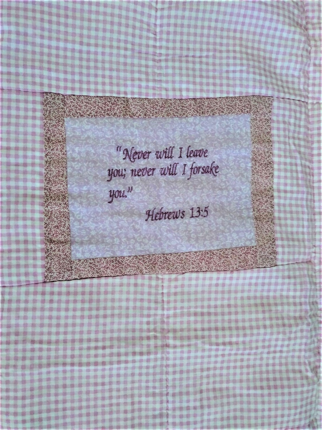 Bible Verse Baby Blanket Beautiful Cotton Quilt Unique Christian Gifts
