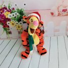 Disney Exclusive Mouseketoys - Tigger Plush Beanbag with Green Scarf and Santa Hat