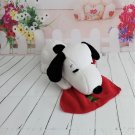 Dan Dee 2009 - White Snoopy Plush Red Blanket With Christmas Tree, Peanuts 60th Anniversary