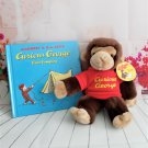 Vintage 1990 Curious George By Gund - Plush Monkey and "Curious George Goes Camping" Book