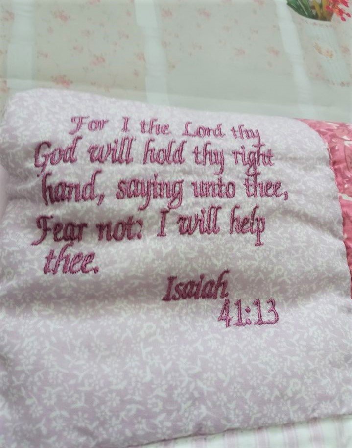 Bible Verse Baby Blanket Beautiful Cotton Quilt Unique Christian Gifts