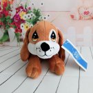 2007 Precious Moments by Nanco - Brown and White Plush Dog with Patched Eye