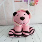 2009 Animal Adventure Jungle Knit - Pink Lion with Brown Stripes Plush