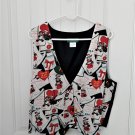 Snowden & Friends - Raggedy Ann and Andy White Christmas Vest with Red Buttons