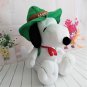 Metlife Peanuts - Large Snoopy Beagle Scout Plush, Hat & Green Backpack