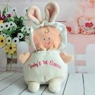 Russ Berrie - White "Baby's First Easter" Doll Rattle Plush with Bunny Ears
