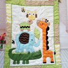 Circo - Jungle Stack Safari Collection Green Orange Brown Unisex Crib Quilt