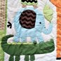 Circo - Jungle Stack Safari Collection Green Orange Brown Unisex Crib Quilt