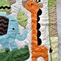 Circo - Jungle Stack Safari Collection Green Orange Brown Unisex Crib Quilt