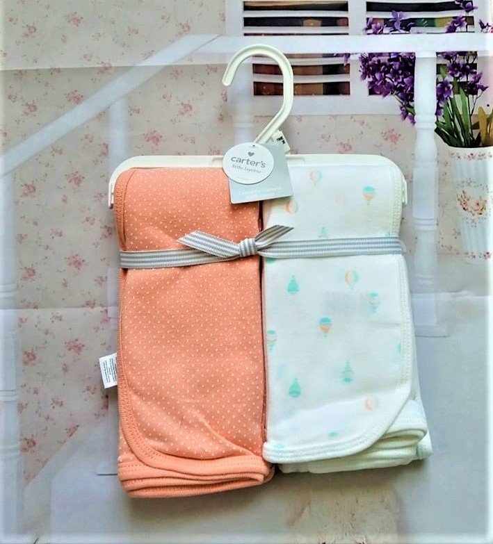 Carter's 2 pk. Balloon / Polka Dots Baby Swaddle Blanket