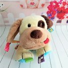 Taggies - Beige Dog Baby Rattle Plush with Brown Spots