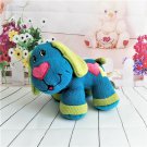Dan Dee Collectors Choice 2010 - Teal Green Knitted Puppy Dog Plush Pink Hearts