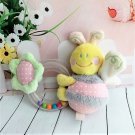 Baby Ganz - Transparent Ring Rattle with Soft Pastel Colors Bee Plush