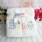 Just Born -  BABY Moon Star, White Cozy Cuddly Baby Blanket
