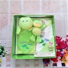 Baby Ganz - Hippity Hoppity Gift Set Green Frog Baby Safety Blanket, Plush Rattle and Shirt