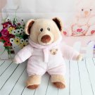 Ty Pluffies 2016 - Baby Pink Bear, Brown Bear Plush with Pink Pajamas