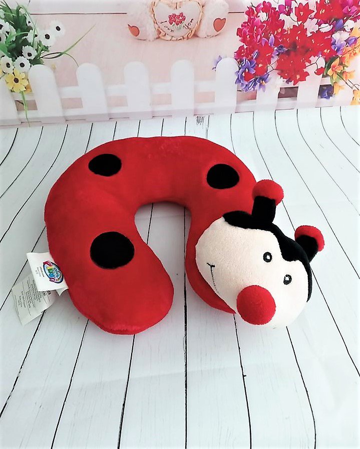Cloudz Plush - Red Ladybug Plush Travel Pillow for Kids