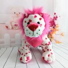 Ganz Webkinz 2010 - "Love Lion HM 394" White Plush Lion with Patterned Pink Hearts