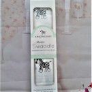 Amazing Baby - Newborn White Muslin Swaddle Blanket with Zebra Print