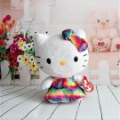 Ty Beanie Babies 2013 -  Hello Kitty Plush with Rainbow Dress