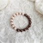 Beaded Elastic Bracelet in two colors Brown and Beige for women