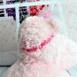 Russ Berrie - Darly Pink Hippo Plush with Gingham Ribbon Headband