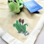Precious Moments 2009 - Cream Lovey Security Blanket with Embroidered Cattail and Turtle, Satin Trim