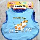 NUBY Country Boy Baby Apron Bib 100% Cotton Tie Closure and Arm Straps.