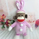 Gemmy - Sock Plush Monkey Purple Rabbit Costume Singing Animated "Peter Cottontail"