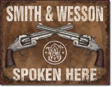 Smith & Wesson Nostalgic Tin Sign Metal Guns Father's Day Gift