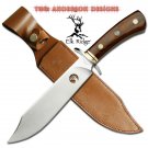 Tom Anderson Fixed Blade Knife With Leather Sheath