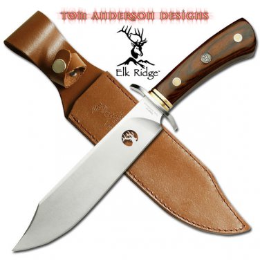 Tom Anderson Fixed Blade Knife With Leather Sheath