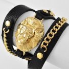 Gold/leather lionhead