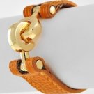 Brown leather bracelet